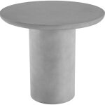 Table de jardin - tectake - table dext�rieur ronde talmi r�sistante aux intemp�ries 865 x 755 cm - gris ...