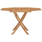 Table de jardin vidaxl table pliante 110x110x75 cm bois massif de teck tt216