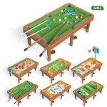 Table de jeu 6 en 1 - bois - mini billard - d�veloppe la motricit� - pour enfants et adultes - int�rieur ...