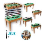 Table de jeux - devessport - multijeux 7en1 - baby - foot billard air hockey - pour enfants - 1069x605cm ...