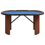 Table de jeu - table de poker - vente - flash - 10 joueurs bleu 160x80x75 cm @70843286