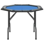 Table de jeu - table de poker - vente - flash - pliable 8 joueurs bleu 108x108x75 cm @47798669