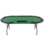 Table de jeu - table de poker - vente - flash - pliable pour 9 joueurs 3 plis ovale vert @30091821 Table de jeu - table de poker - vente - flash - pliable pour 9 joueurs 3 plis ovale vert @30091821