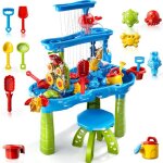 Table de jeu de sable et deau  3 niveaux kukufun pour enfants table dactivits extrieur pour la plage ...