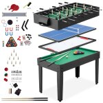 Table de jeu - tectake - table multifonction sirgamealot en mdf rsistant 15 - en - 1 avec accessoires ...