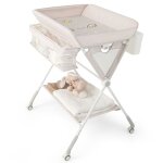 Table à langer pour bébé costway - pliable - hauteur réglable 3 niveaux - poubelle - panier de rangement ... Table à langer pour bébé costway - pliable - hauteur réglable 3 niveaux - poubelle - panier de rangement ...