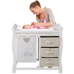 Table  langer bb + panier de rangement + matelas langer - compact - meuble pour bb