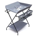 Table  langer pour bb pliable - avec panier de rangement matelas  langer - hauteur rglable - multifonctio ...