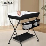 Table  langer pliable - pvc - tissu oxford - hauteur rglable - roues rglables - espace de rangement ...