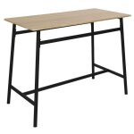 Table mange - debout structure m�tallique plateau aspect bois - dara