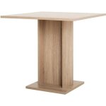 Table à manger de 2 à 4 personnes - carrée - classique - décor chêne - gustave - l 80 x l 80 cm Table à manger de 2 à 4 personnes - carrée - classique - décor chêne - gustave - l 80 x l 80 cm
