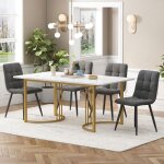 Table � manger avec 4 chaises table de cuisine moderne 140 � 80 cm table � manger chaises en velours ...