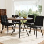 Table a manger avec 4 chaise salle a manger set de 5 table à manger ronde 80 x 80 x 75 cm 4 sièges en ... Table a manger avec 4 chaise salle a manger set de 5 table à manger ronde 80 x 80 x 75 cm 4 sièges en ...