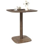 Table à manger pour 4 personne - homcom - style moderne - plateau aspect bois - 70 x 70 cm - marron Table à manger pour 4 personne - homcom - style moderne - plateau aspect bois - 70 x 70 cm - marron