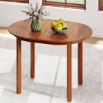Table � manger 4 personnes - relax4life - bois d?h�v�a - pieds robustes - patins antid�rapants - charge ...