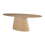 Table � manger 8 personnes placage fr�ne - naturel clair - antelada