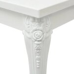 Table � manger blanche brillante - wiens - 80x80x76 cm - blanc brillant - mdf - pieds en plastique - ...