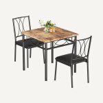 Table � manger cadre en m�tal avec 2 chaises table � manger industrielle pour salle � manger cuisine ...