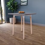 Table  manger carre 2 places batley table de cuisine moderne en bois de htre naturel table compacte ...
