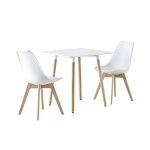 Table à manger carrée scandinave bois 2 chaises hedvig 70x70cm Table à manger carrée scandinave bois 2 chaises hedvig 70x70cm