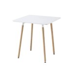 Table à manger carrée scandinave pieds bois 2 places hedvig 70x70cm Table à manger carrée scandinave pieds bois 2 places hedvig 70x70cm