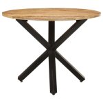 Table à manger - cloud - ronde 100x100x75 cm - bois de manguier brut ll021214 Table à manger - cloud - ronde 100x100x75 cm - bois de manguier brut ll021214