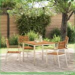 Table � manger dext�rieur - teck massif - 200x90x75 cm - marron - durable