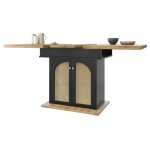 Table  manger extensible 110 - 140x80cm avec portes en rsine tresse table pliante gain de place pour ...