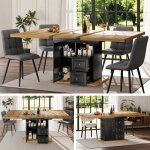 Table � manger extensible 110 - 140x80x75cm table de salle � manger rectangulaire moderne 4 � 6 personnes ...