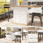 Table a manger extensible avec 3 rangement table de cuisine 4 � 6 personnes table bois salle a manger ...