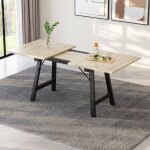 Table a manger extensible 4 a 6 personne en bois naturel table extensible avec support en alliage haute ... Table a manger extensible 4 a 6 personne en bois naturel table extensible avec support en alliage haute ...