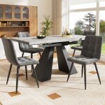 Table a manger extensible avec 4 chaises table extensible de cuisine 4 personnes salle a manger complete ...