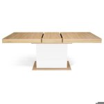 Table  manger extensible 6 - 10 personnes bois et blanc 160 - 200 cm salle  manger salon design moderne ...