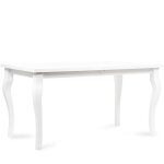 Table � manger extensible cabio blanche style scandinave / loft pieds bois - l 150 - 190 cm