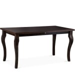 Table à manger extensible cabio décor wengé style scandinave / loft pieds bois - l 150 - 190 cm Table à manger extensible cabio décor wengé style scandinave / loft pieds bois - l 150 - 190 cm