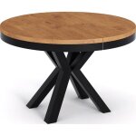 Table � manger extensible ? clara ? ronde ? style loft ? ch�ne lancelot ? pieds noir ? gain de place ...
