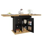 Table  manger extensible - table de cuisine pliante pour 4 - 6 personnes (110 - 140 x 80cm) table avec ...