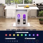 Table a manger extensible avec clairage led et couleur rglable table carre extensible moderne avec ...