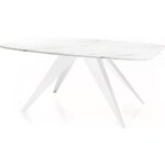 Table à manger extensible ? fatina ? rectangulaire ? marbre blanc ? pieds métal blanc ? style loft ? ... Table à manger extensible ? fatina ? rectangulaire ? marbre blanc ? pieds métal blanc ? style loft ? ...