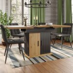 Table � manger extensible table pliante multifonction pour salle � manger 110 - 140�80�75 cm noir et ...