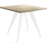 Table à manger extensible ? quadro white ? carrée ? chêne sonoma ? pieds bois blanc ? style loft ? 100 ... Table à manger extensible ? quadro white ? carrée ? chêne sonoma ? pieds bois blanc ? style loft ? 100 ...