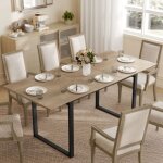 Table � manger extensible rectangle pour 6 � 8 personnes table de cuisine avec rallonge 140 - 180 cm ...