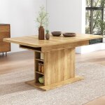 Table a manger extensible table de salle a manger et cuisine pour 4 - 6 personnes avec rangementboiscouleur ...