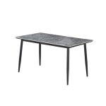 Table � manger granvia ? 140x80 cm effet ardoise et pieds m�tal