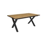 Table � manger meuble salle � manger 167x90x74 cm pour 8 personnes ch�ne et noir rf3818
