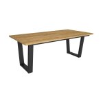 Table � manger meuble salle � manger 194x90x74 cm pour 10 personnes ch�ne rf3803