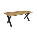 Table � manger meuble salle � manger 194x90x74 cm pour 10 personnes ch�ne rf3804