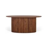 Table à manger ovale - bois dacacia - 200 cm - marron Table à manger ovale - bois dacacia - 200 cm - marron