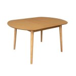 Table � manger ovale extensible bois dh�v�a et placage ch�ne naturel 4 - 6 places - 110 / 140 x 100 x ...