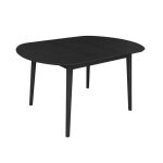 Table � manger ovale extensible bois dh�v�a et placage ch�ne noir 4 - 6 places - 110 / 140 x 100 x 75 ...